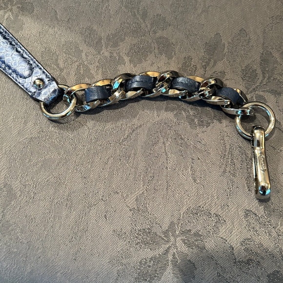 COACH MADISON PYTHON EMBOSSED DENIM BLUE LEATHER SATCHEL #16346 - Picture 11 of 11